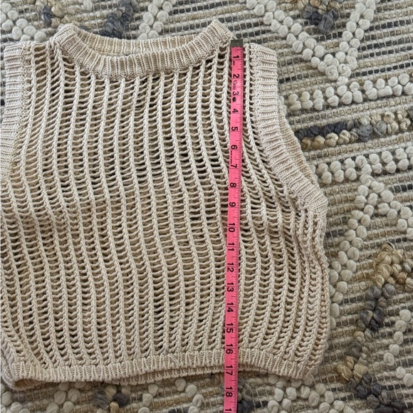 Miou Muse Open Knit Cropped Tank Top - Picture 5 of 5